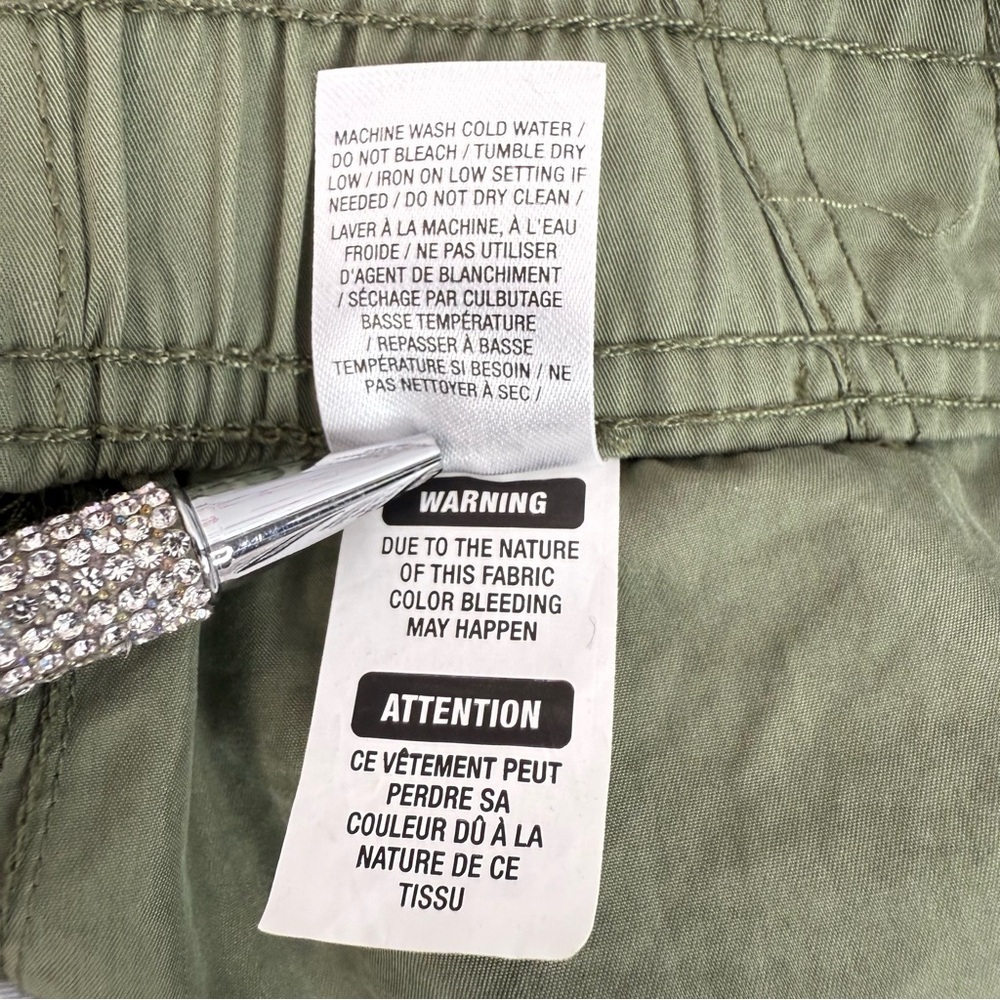 Ardene pants cargo style wide leg flare green Olive Green Cargo Pants - Picture 12 of 13